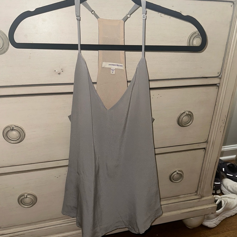 Gray Spaghetti Strap Top